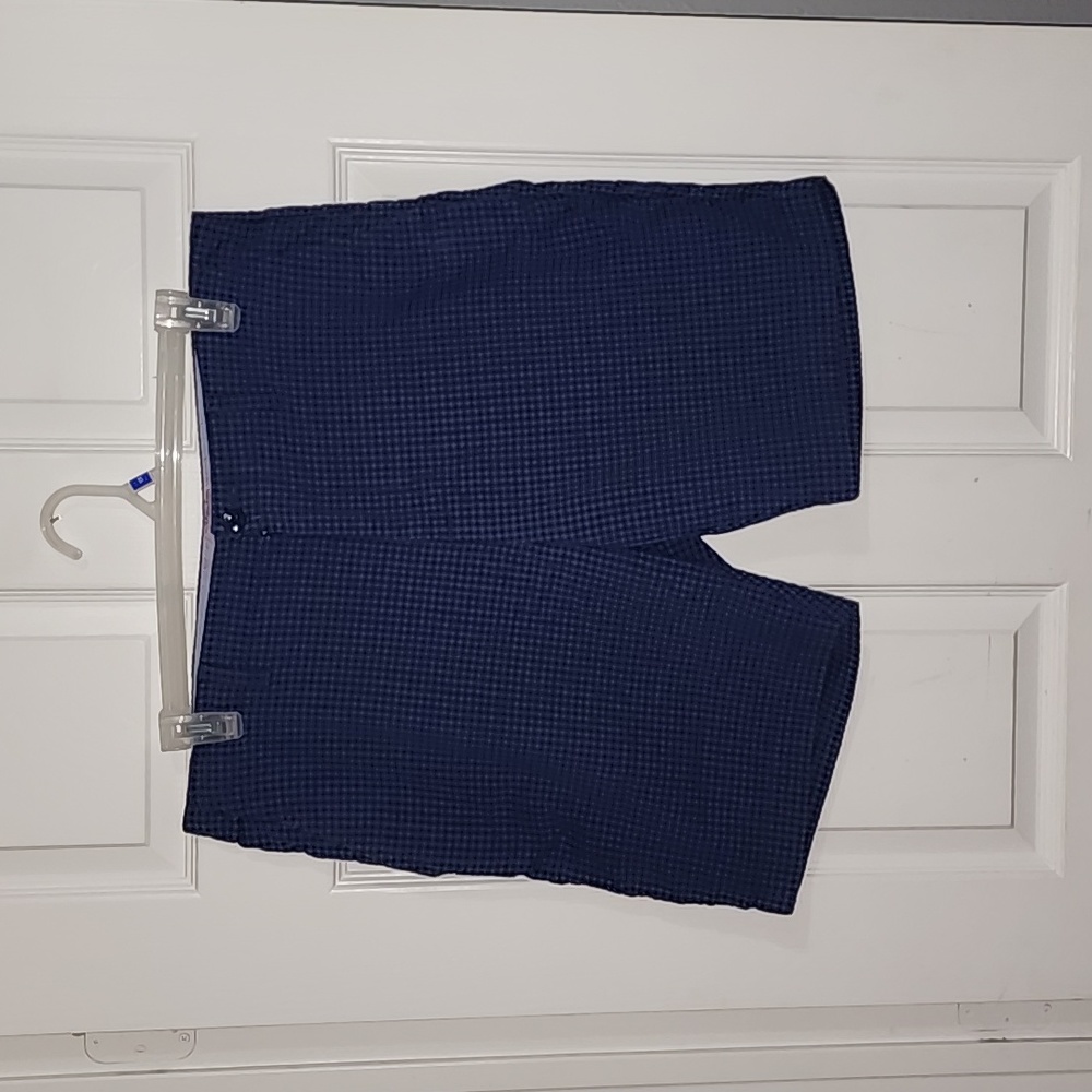 POLO RL Blue Plaid Print Shorts/Size 36